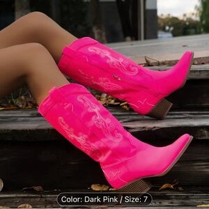Hot pink cowgirl boots